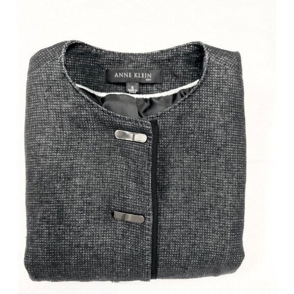 Anne Klein blazer-style jacket|Smoky Blue-Gray| size 6 - Picture 16 of 16